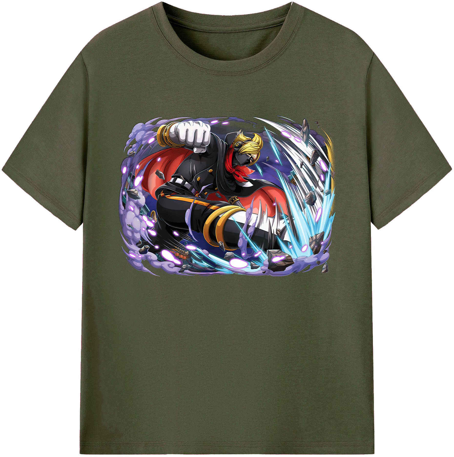 ワンピース ロロノア・ゾロ ONE PIECE Roronoa Zoro 綿100％ メンズ半袖Tシャツ｜肌触りやわらか＆通気性